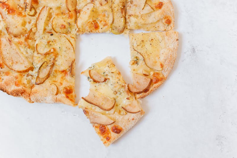 White Truffle Mushroom pizza with truffle oil and arugula